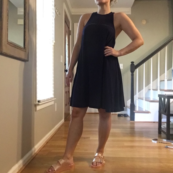 Julie Billiart Mini Navy Blue Dress - Picture 12 of 12